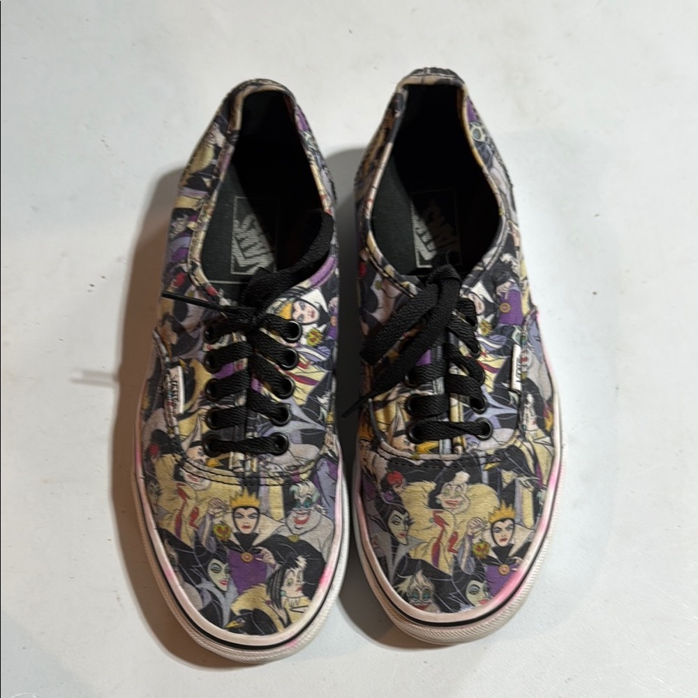 Vans Disney “Villain” Black and Purple Artistic Sneakers